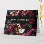 Joyeuse fête des mères avec carte de vœux pliée de (Fleur jaune)