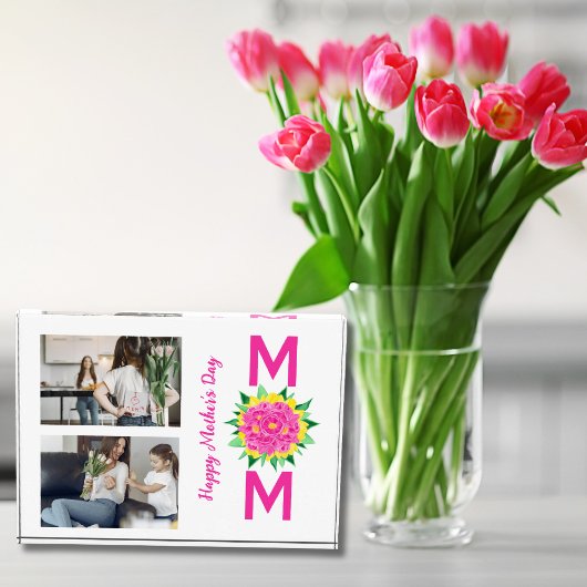 Joyeuse fête des mères, bloc photo acrylique maman