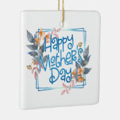 Joyeuse Fête des Mères Cadre Floral | Ornement (Droite)