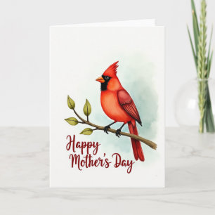 Joyeuse Fête des Mères Carte d'art d'oiseau