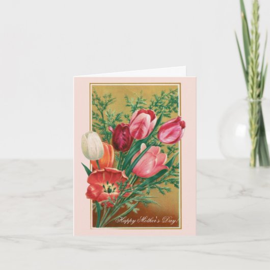 Joyeuse fête des Mères ! Carte de félicitations ré (Devant)