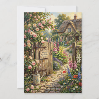 Joyeuse Fête des Mères Carte de Jardin de Cottage