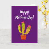 Joyeuse fête des Mères carte de vœux avec plante d (Fleur jaune)