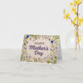 Joyeuse fête des Mères - Carte de vœux vierge à l' (Fleur jaune)