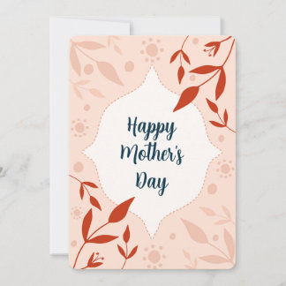 Joyeuse fête des mères carte fleur rose