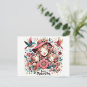 Joyeuse fête des mères Cartes postales de voeux (Debout devant)