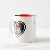 Joyeuse Fête des mères Coeur Photo Mug (Devant gauche)