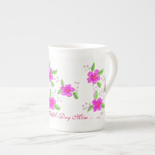 Joyeuse fête des mères d'os China Mug (Devant droit)