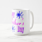 Joyeuse Fête des Mères Fleur de café Mug (Devant droit)