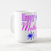 Joyeuse Fête des Mères Fleur de café Mug (Devant gauche)