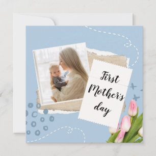 Joyeuse Fête des Mères Fleur Photo Carte de Vœux