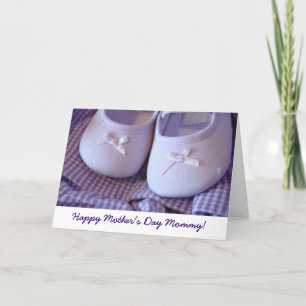 Joyeuse Fête des Mères Maman ! cartes Baby Shoes A