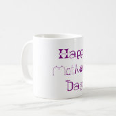 Joyeuse Fête des Mères Mug de typographie amusante (Devant gauche)