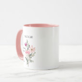 Joyeuse fête des mères Nom, Année avec Mug photo (Devant gauche)