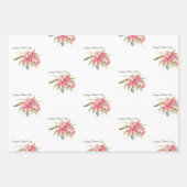 Joyeuse fête des mères papier à enveloppement rose (Devant)