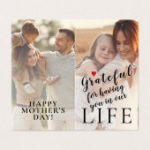 Joyeuse fête des mères personnalisée 2 photos et t (Outside Unfolded)