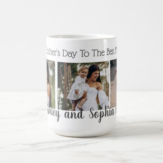 Joyeuse fête des mères Photo Café Mug (Centre)