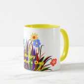Joyeuse Fête des Mères Plumes jolies Mug (Devant droit)