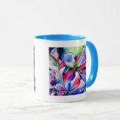 Joyeuse fête des mères Printemps Azalea tasse de f (Devant droit)