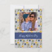 Joyeuse fête des mères Simple Florals Carte Bleue (Devant)
