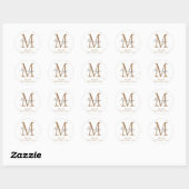 Joyeuse fête des mères Stickers Monogrammes modern (Feuille)