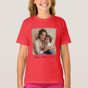 Joyeuse Fête des Mères T-shirt des Filles rouges