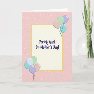 Joyeuse Fête des Mères Tante Carte