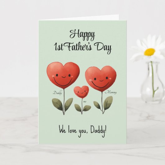 Joyeuse fête des pères 1ère carte avec poème, pers (Petite plante)