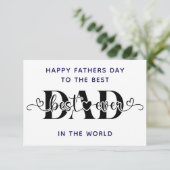 Joyeuse Fête des Pères à la meilleure carte (Debout devant)