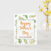 Joyeuse fête des pères à mon père incroyable Carte (Fleur jaune)