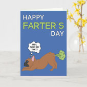 Joyeuse Fête des Pères Carte Blague sur le Pet Fra (Fleur jaune)