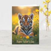 Joyeuse Fête des Pères Carte Cub (Fleur jaune)