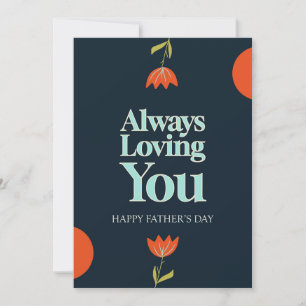 Joyeuse Fête des Pères Carte Florale Simple