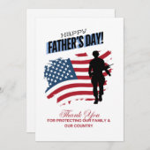 Joyeuse Fête des Pères Carte Militaire (Devant / Derrière)