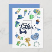 Joyeuse Fête des Pères Carte plate (Devant / Derrière)