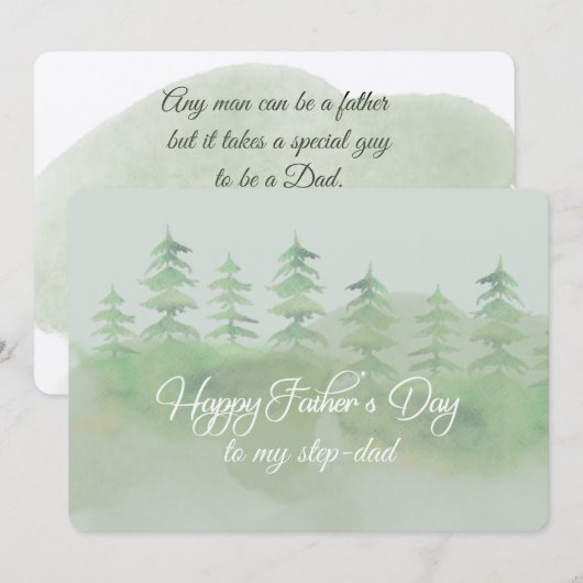 Joyeuse Fête des Pères, carte pour beau-père (Devant / Derrière)
