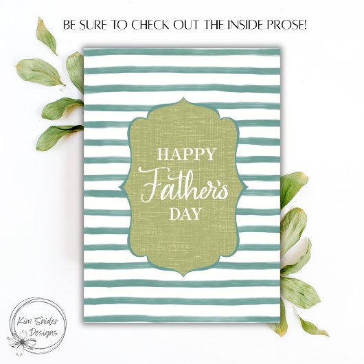 Joyeuse Fête des Pères Carte Scriptée avec Rayure