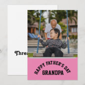 Joyeuse Fête des Pères, Grand-père Carte Personna (Devant / Derrière)