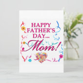 Joyeuse Fête des Pères Maman Carte (Debout devant)