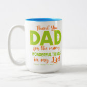 ✨Joyeuse fête des Pères Merci Papa Mug Deux Tons (Gauche)