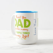 ✨Joyeuse fête des Pères Merci Papa Mug Deux Tons (Devant gauche)