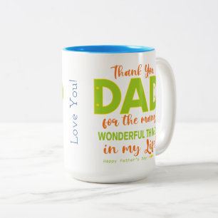✨Joyeuse fête des Pères Merci Papa Mug Deux Tons