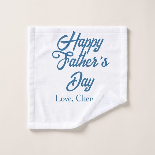 Joyeuse fête des pères nom gris amour meilleur pap (Gant de toilette)