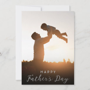 Joyeuse Fête des Pères Papa Carte de Photo Enfants