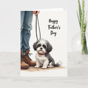 Joyeuse Fête des Pères Pup Carte