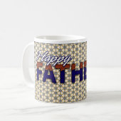 Joyeuse Fête des Pères Tasse à Café Blanche (Devant gauche)