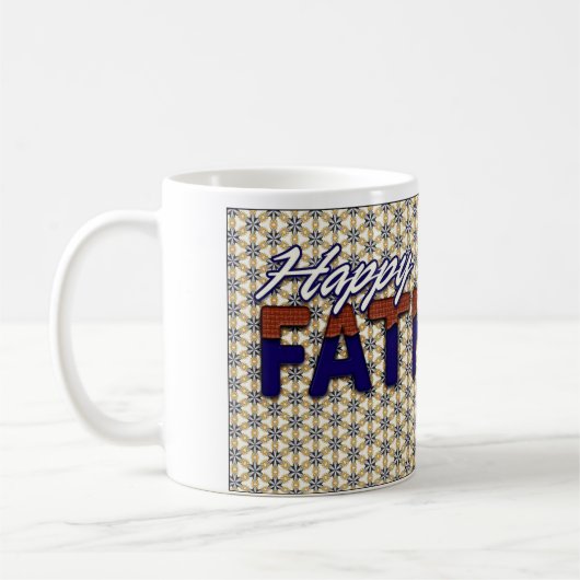 Joyeuse Fête des Pères Tasse à Café Blanche (Gauche)
