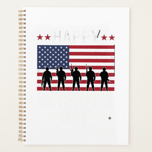 Joyeuse fête des vétérans Drapeau Silhouette Vecto (Devant)