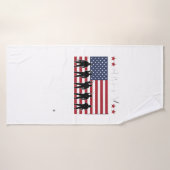 Joyeuse fête des vétérans Drapeau Silhouette Vecto (Serviette de bain)