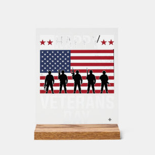 Joyeuse fête des vétérans Drapeau Silhouette Vecto